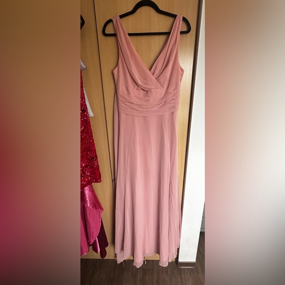 (2 for $55) David’s Bridal Elegant Pink/Salmon Evening Dress